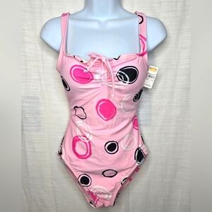 NWT Anne Cole Pink One Piece Swim Suite Womens Size 10